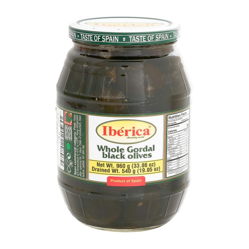 Zwarte grote olijven - 997 ml