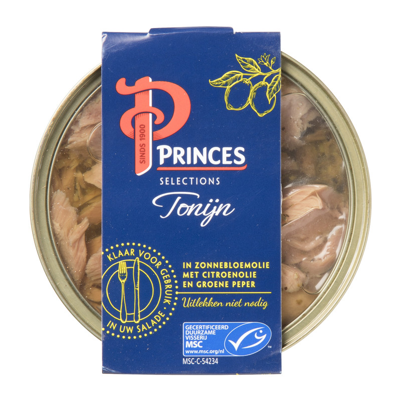 Tonijnstukken - citroen en peper - 120 gram