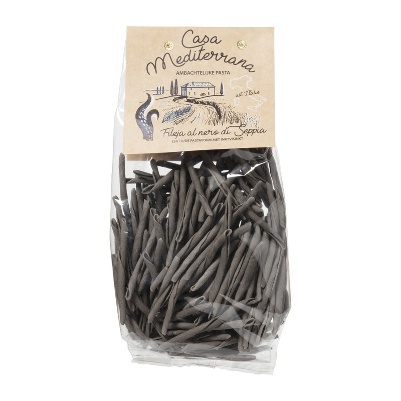 Fileja al nero di Seppia - Pasta met inktvisinkt - 500 gram