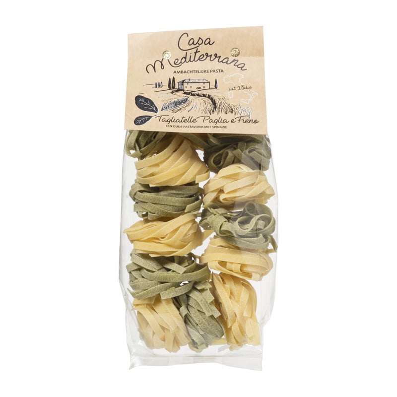 Tagliatelle Paglia e Fieno - Pasta met spinazie - 500 gram