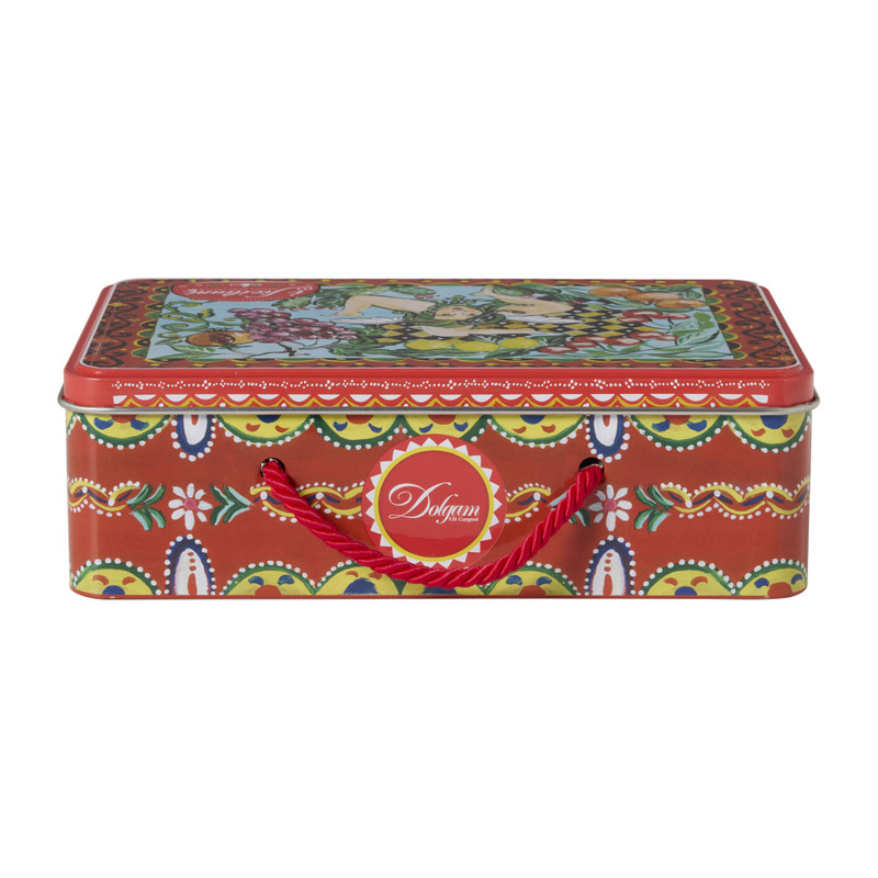 Blik met nougat - rood - 250 gram 