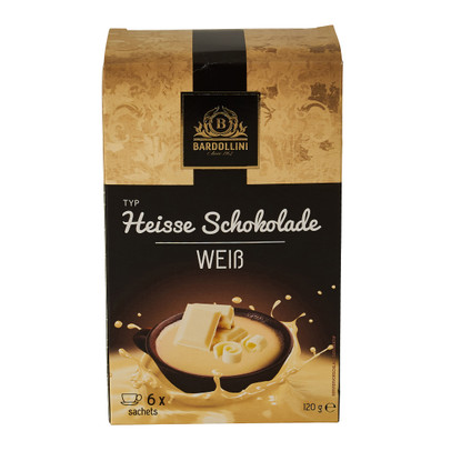 Bardollini witte chocolademelk - 6 zakjes