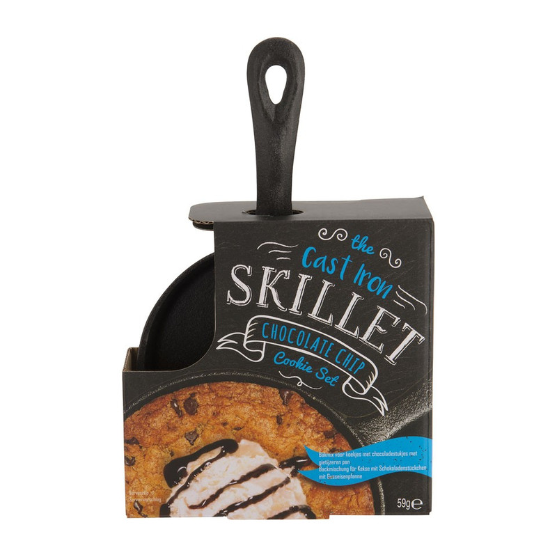Chocolate chipmix met gietijzeren pan