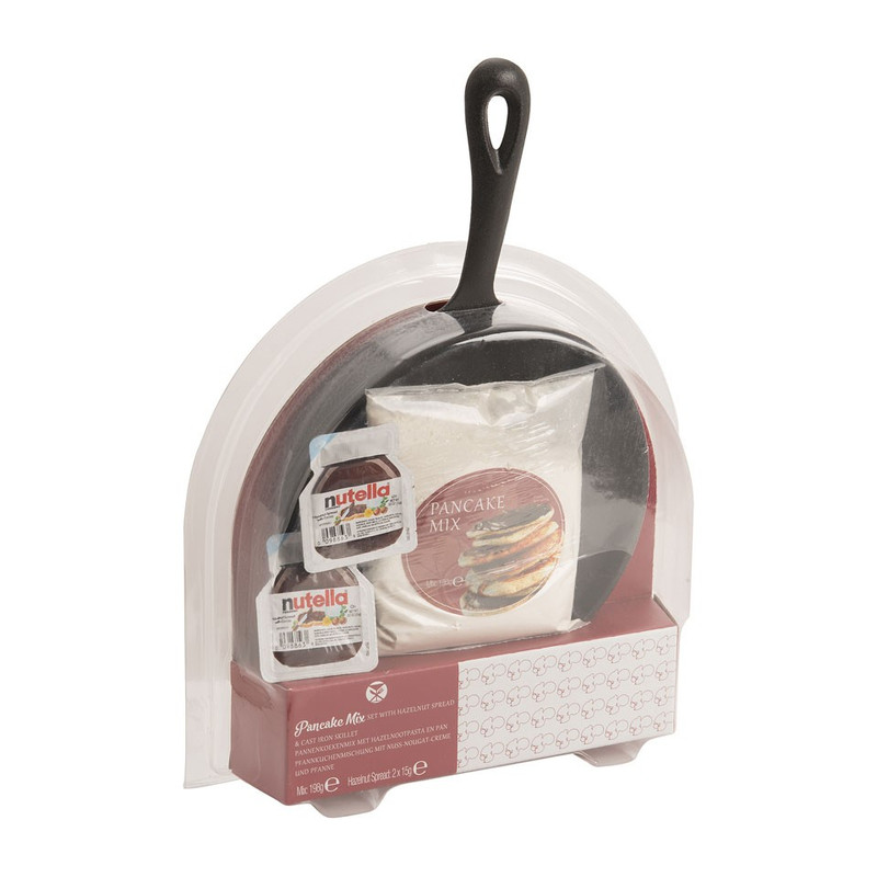 Pannenkoekenmix met gietijzeren pan