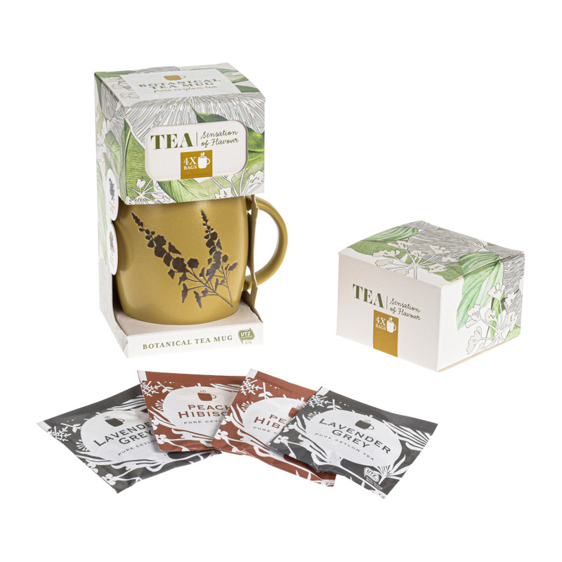 nikkel overschrijving ga werken Botanische mok met thee - diverse varianten - 200 ml | Xenos