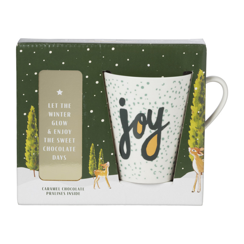 Mok met pralines - giftbox