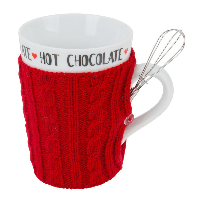 Valentijn mok met hot chocolate 