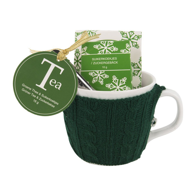 Mok met sweater – thee - groen 