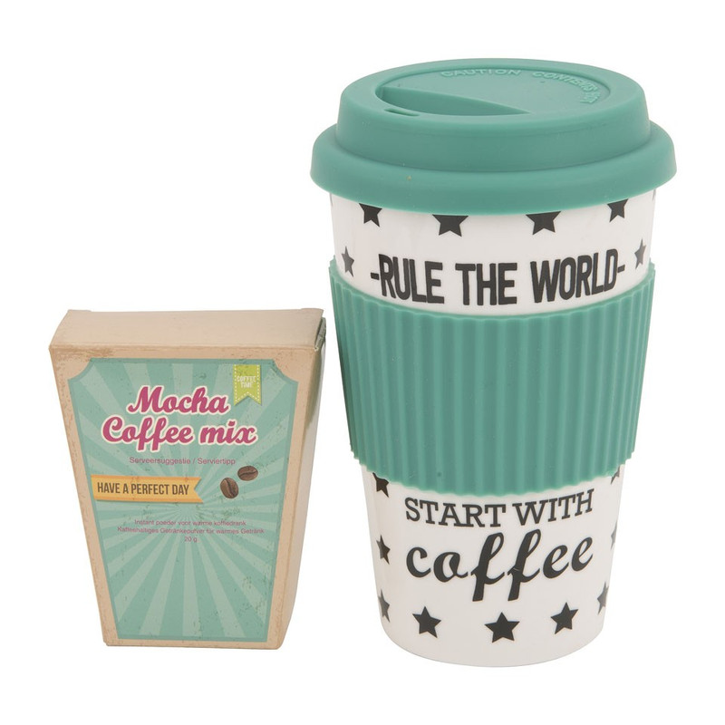 Travel mug koffie - blauw