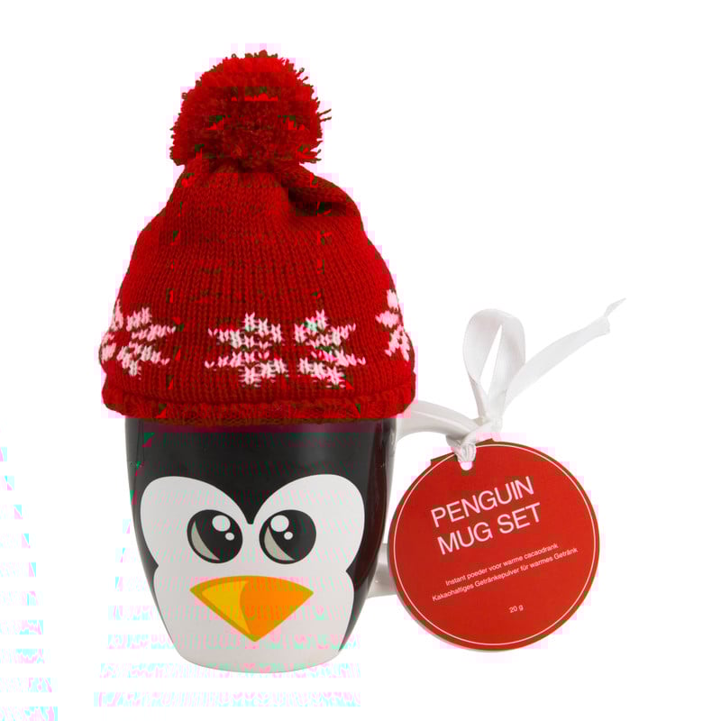 Beker met mutsje - 30 cl - pinguïn