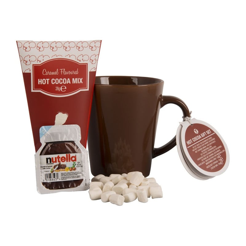 Cadeauset warme chocolademelk - bruine mok 