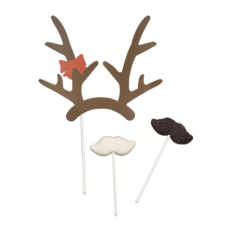 Holiday selfie props met snoep