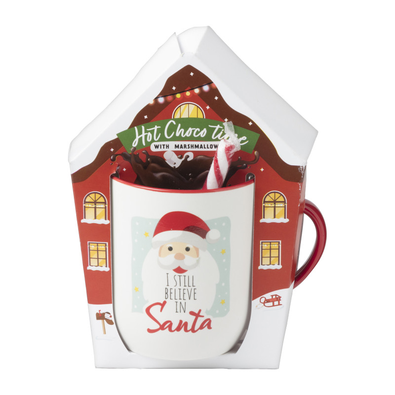 Kerst mok kerstman - wit