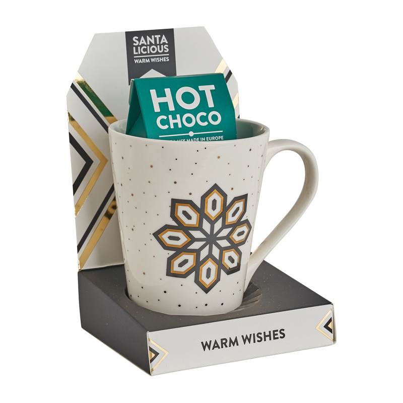 Cadeauset mok Warm Wishes - 20 cl