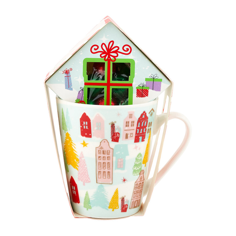 Cadeauset mok Holly Jolly - 20 cl