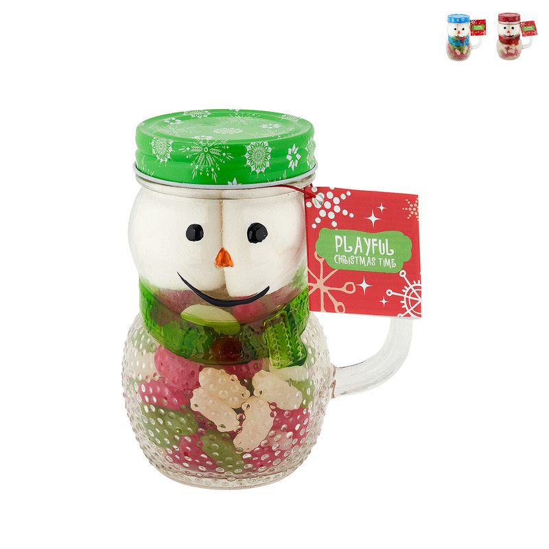 Snowman met jellybeans - diverse kleuren - 320 gram