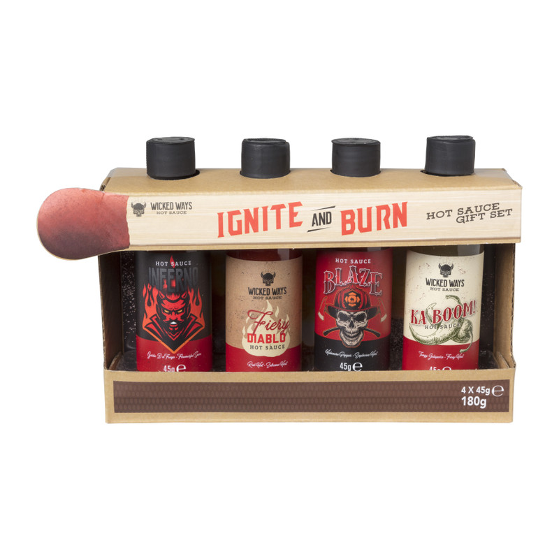 Hot sauce gift set set van 4