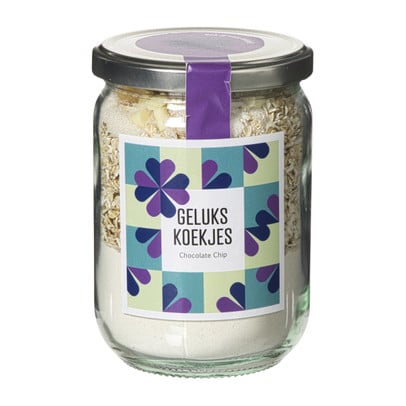 Bakmix voor gelukskoekjes chocolate chips