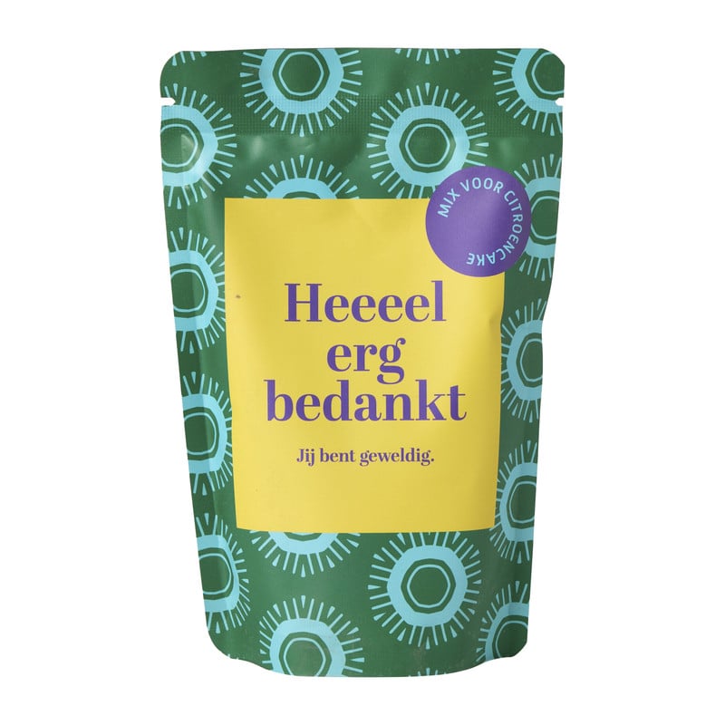 Bedankt citroencake bakmix met knuffel