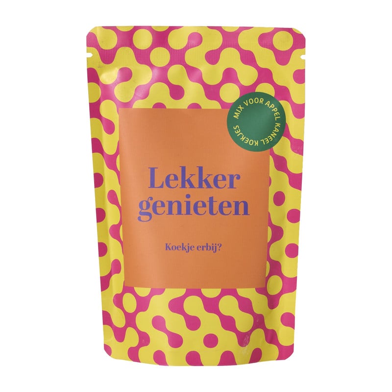 Lekker genieten appel-kaneel bakmix met knuffel