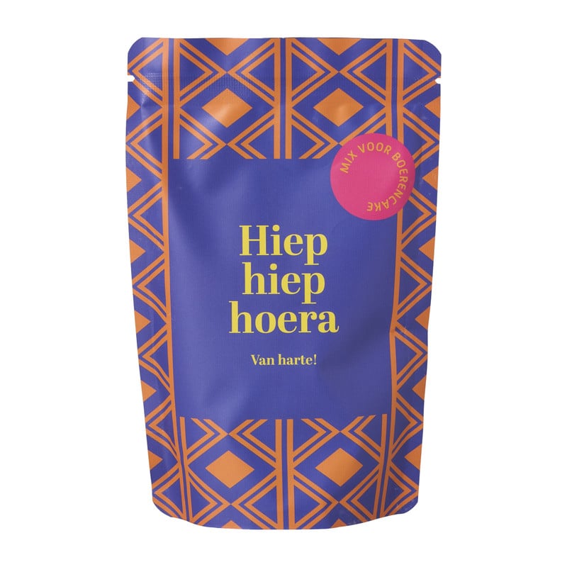 Hiep hiep hoera boerencake bakmix met knuffel