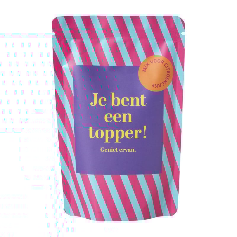 Jij bent een topper cake bakmix met knuffel