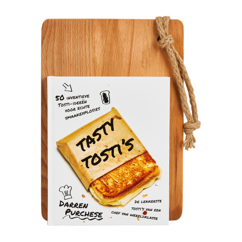 Happenplank tosti met tostiboek - 30x21x3.7 cm