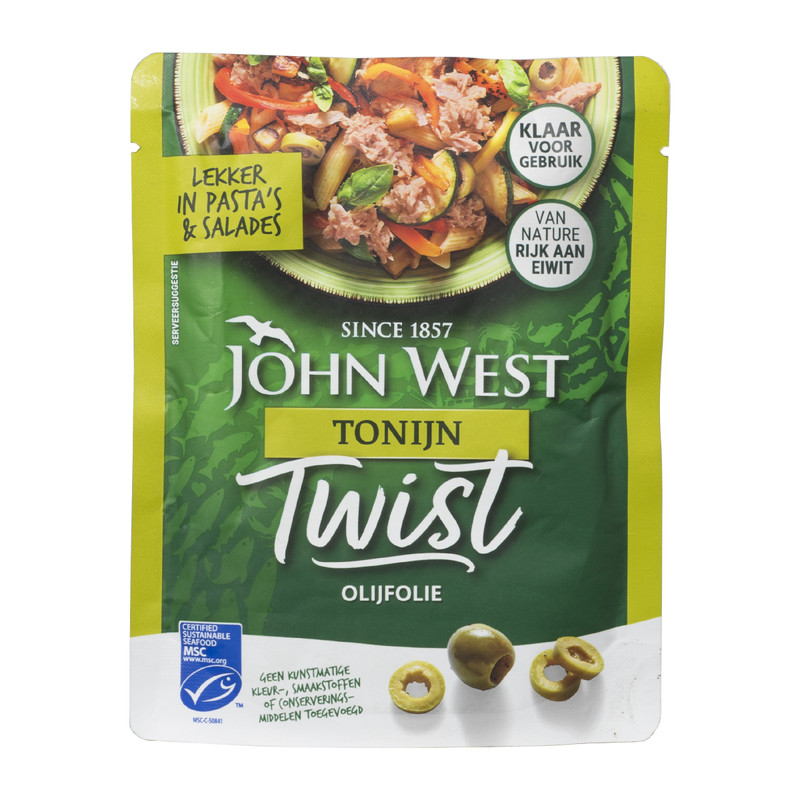 John West tonijn twist - olijfolie - 85 g