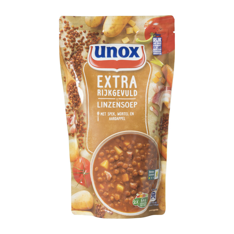Unox extra gevulde linzensoep - 570 ml