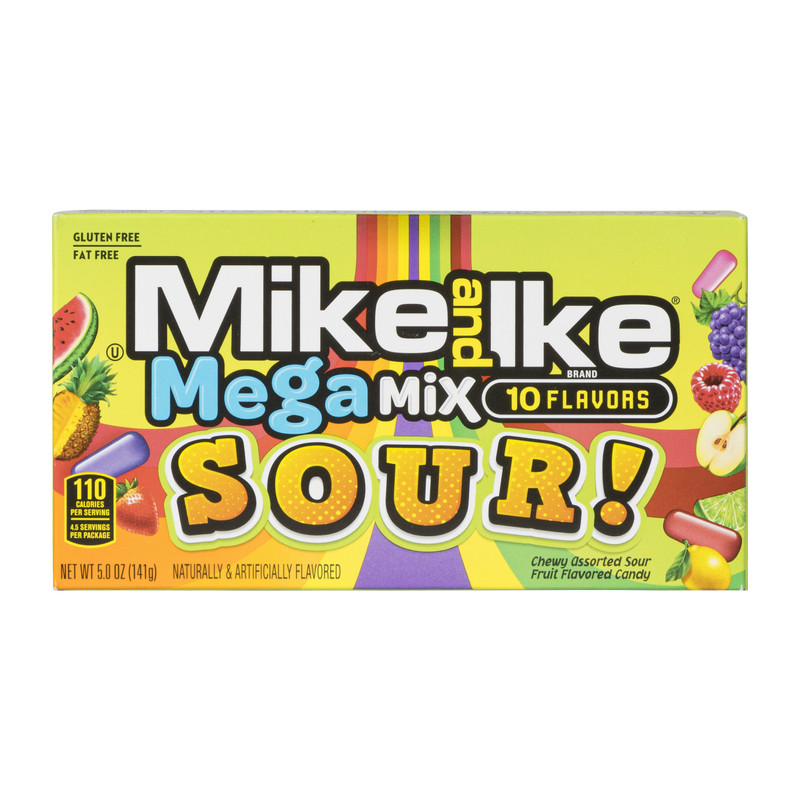 Mike and ike snoepjes - megamix sour - 141 g