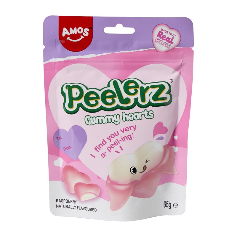 Peelerz hart - framboos - 65 gram