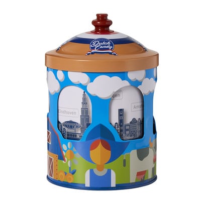 Muziekblik hollands - met snoepjes - ⌀12x18 cm