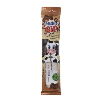 Milky sip flavored straw - chocolade - 5x6 gram