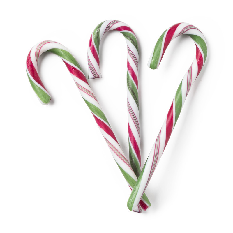 Candy cane doos - rood/groen - 12st