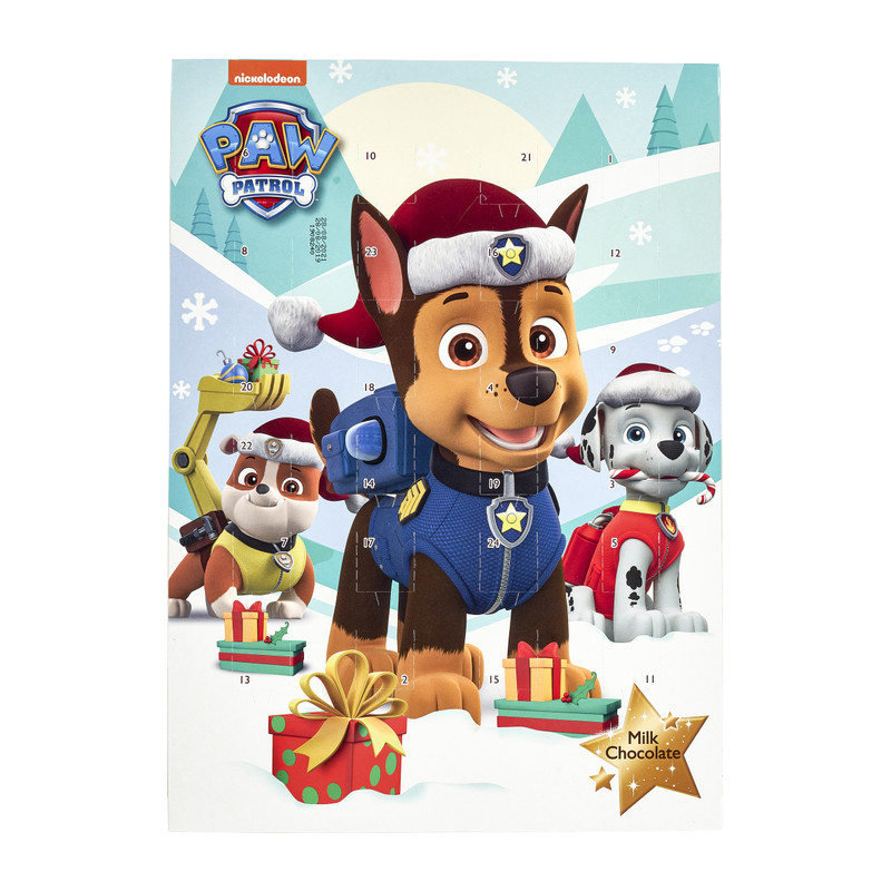 Adventskalender met chocolade - Paw Patrol - 50 g 