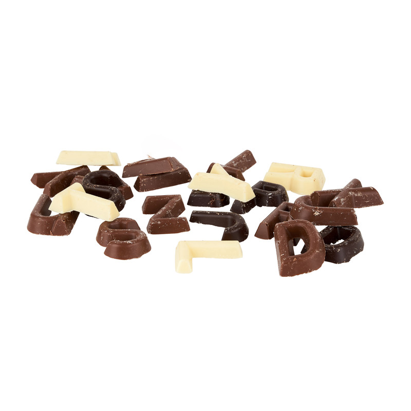 Lettertjes mix - chocolade - 150 g