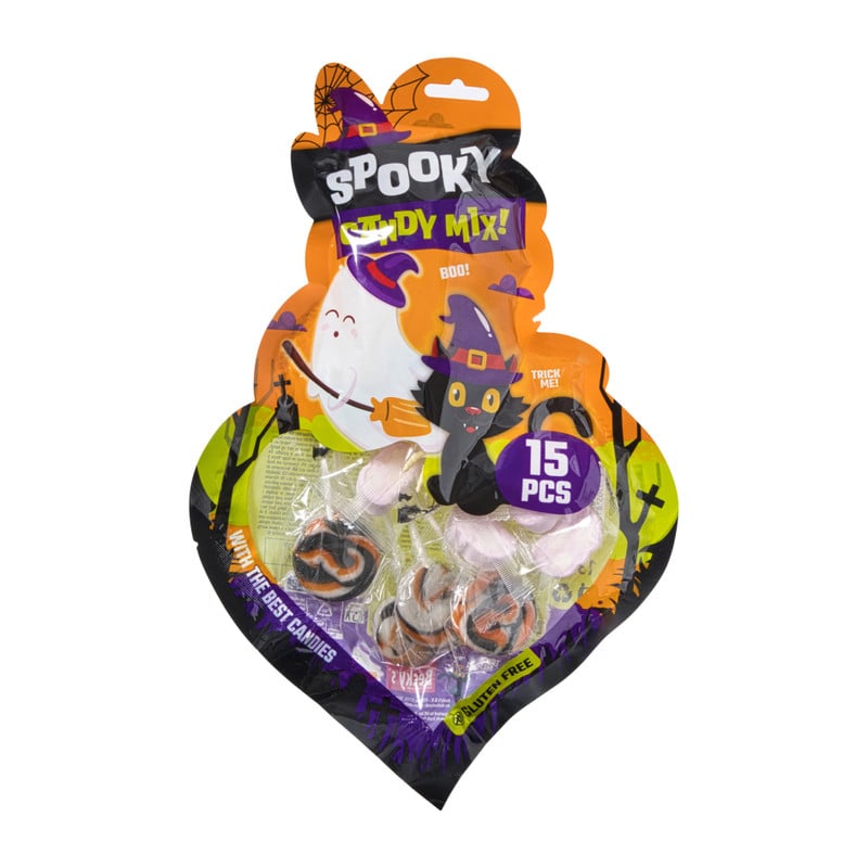 Zak met halloween snoep