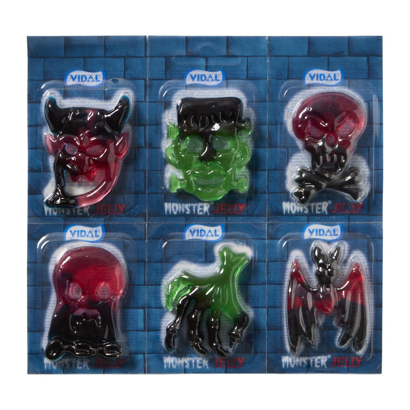 Kaart monster jelly 6-pack - 6 cm - set van 6