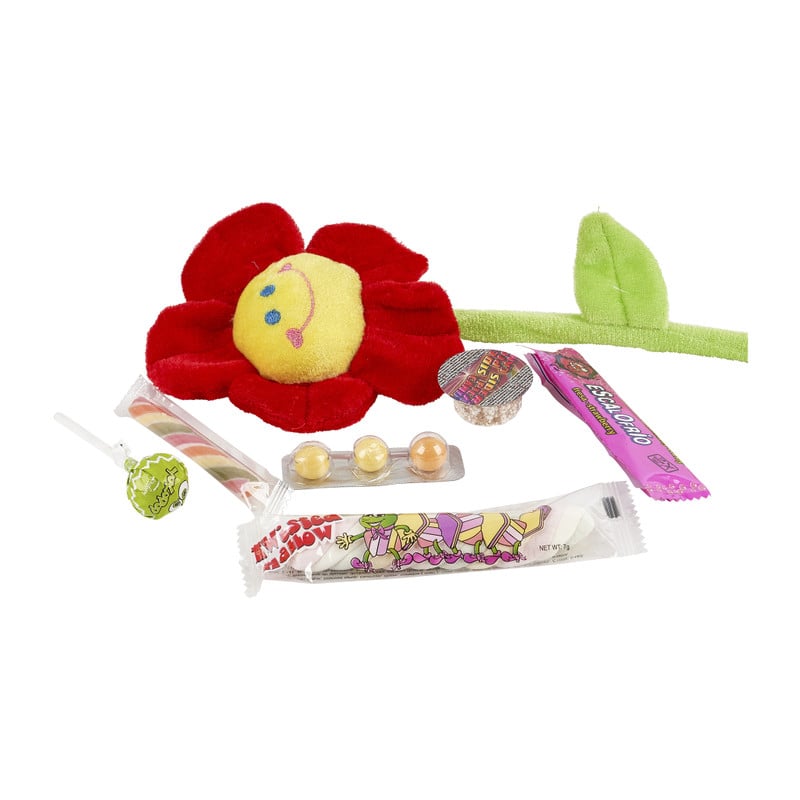 Bloem met snoep - diverse kleuren - 38,5 gram