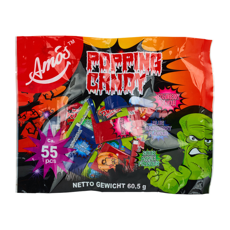 Popping candy knettersnoep - 4 verschillende smaken - ca. 40 stuks