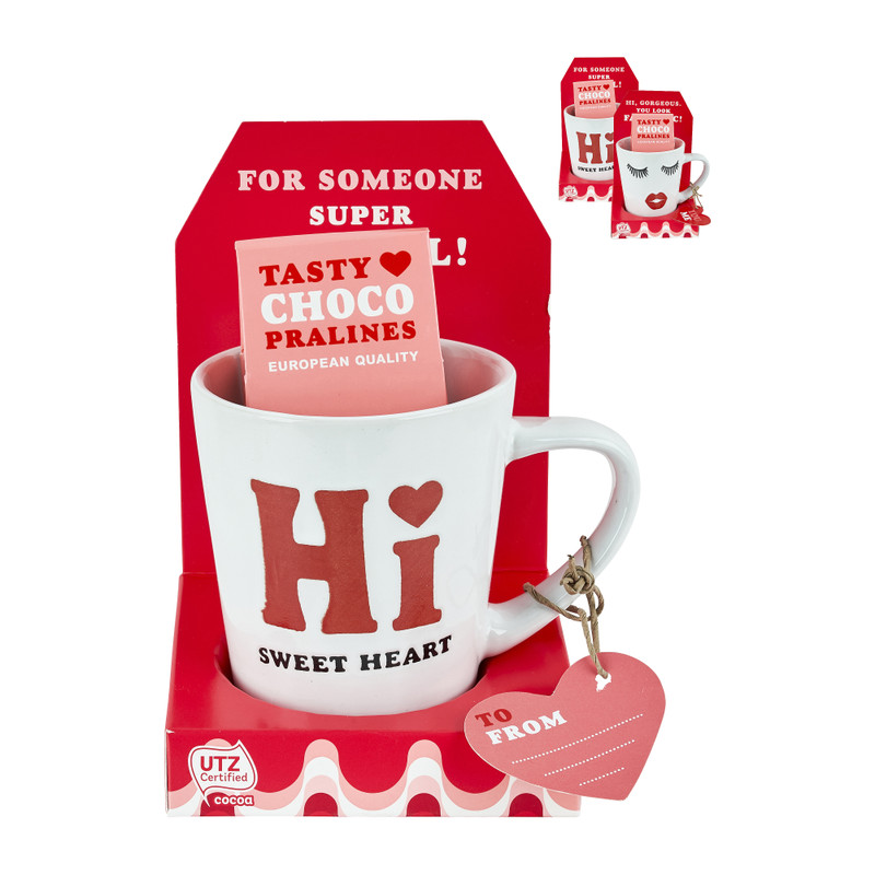 Mok met pralines - diverse varianten - 40 g