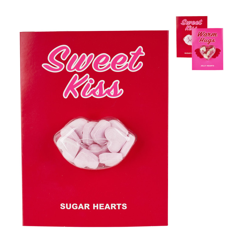 Valentijnskaart met snoep - diverse varianten - 23 g