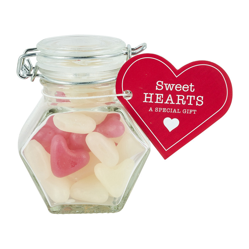 Weckpot mini love met snoepjes – 90 g