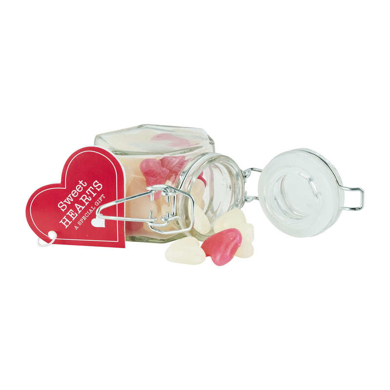 Weckpot mini love met snoepjes – 90 g