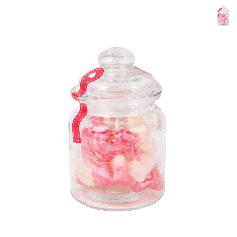 Pot met snoep - hartje - diverse varianten