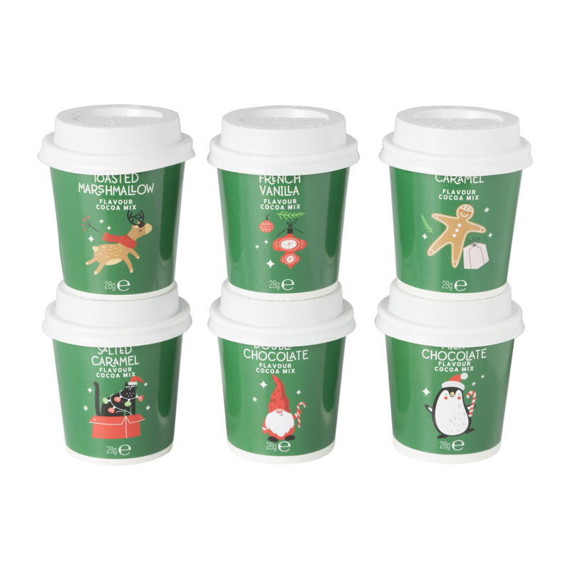 Mini cup cocoa mix - set van 6