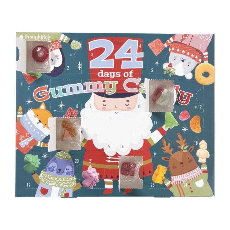 Adventkalender met snoep - 21x25 cm