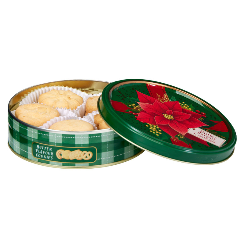 Koekjestrommel kerst gevuld - 114 gram 