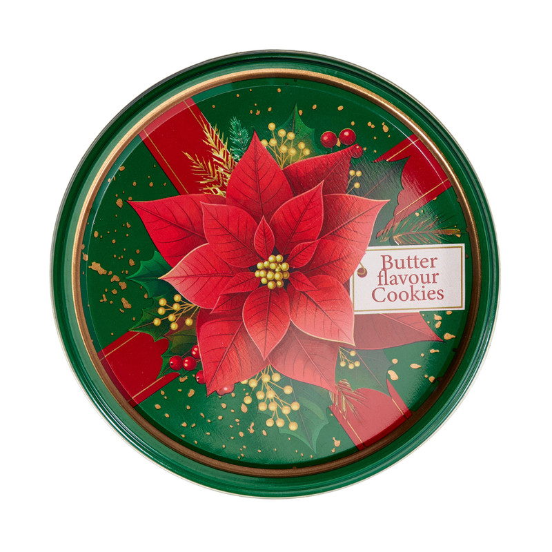 Koekjestrommel kerst gevuld - 114 gram 