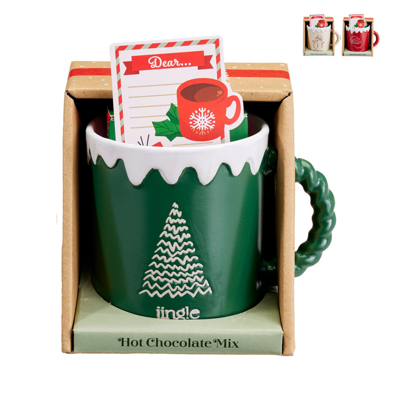 Kerstmok chocolademelkpoeder - 20 gram - diverse varianten
